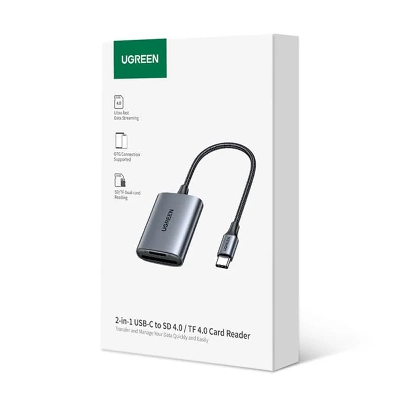 Đầu Đọc Thẻ SD/TF Chuẩn USB Type-C Cao Cấp Ugreen 80888