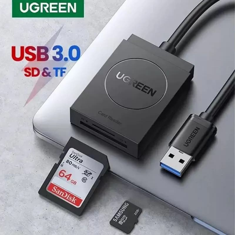 Đầu Đọc Thẻ Nhớ TF/SD Chuẩn USB 3.0 Cao Cấp Ugreen 20250