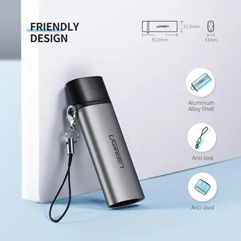 Đầu Đọc Thẻ Nhớ SD/TF Chân USB-C Cao Cấp Ugreen 50704 Cho MacBook, Điện Thoại