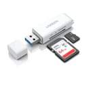 Đầu đọc thẻ nhớ Ugreen 40753 Trắng | USB 3.0 cho thẻ SD và Micro SD 4