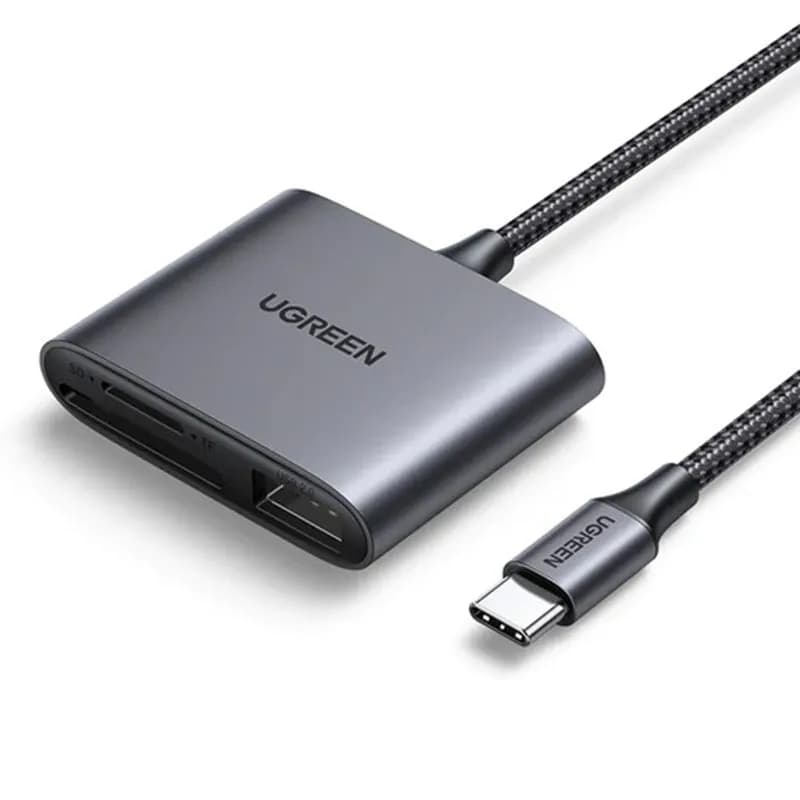 Đầu đọc thẻ nhớ Ugreen 80798 | USB Type-C cho thẻ SD và Micro SD