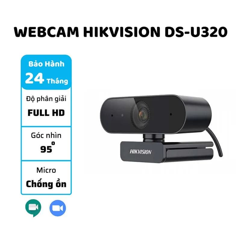Webcam Full HD Hikvision DS-U320 | Camera máy tính 2.0Mpx tích hợp Micro