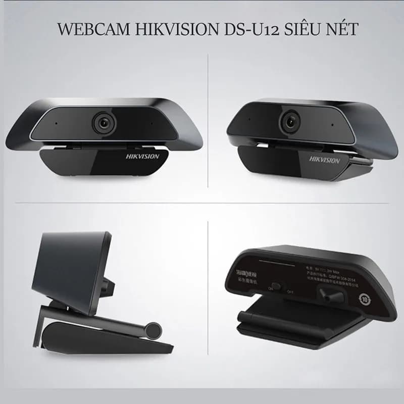 Webcam Full HD Hikvision DS-U12 | Camera máy tính góc rộng 3.6mm tích hợp Micro