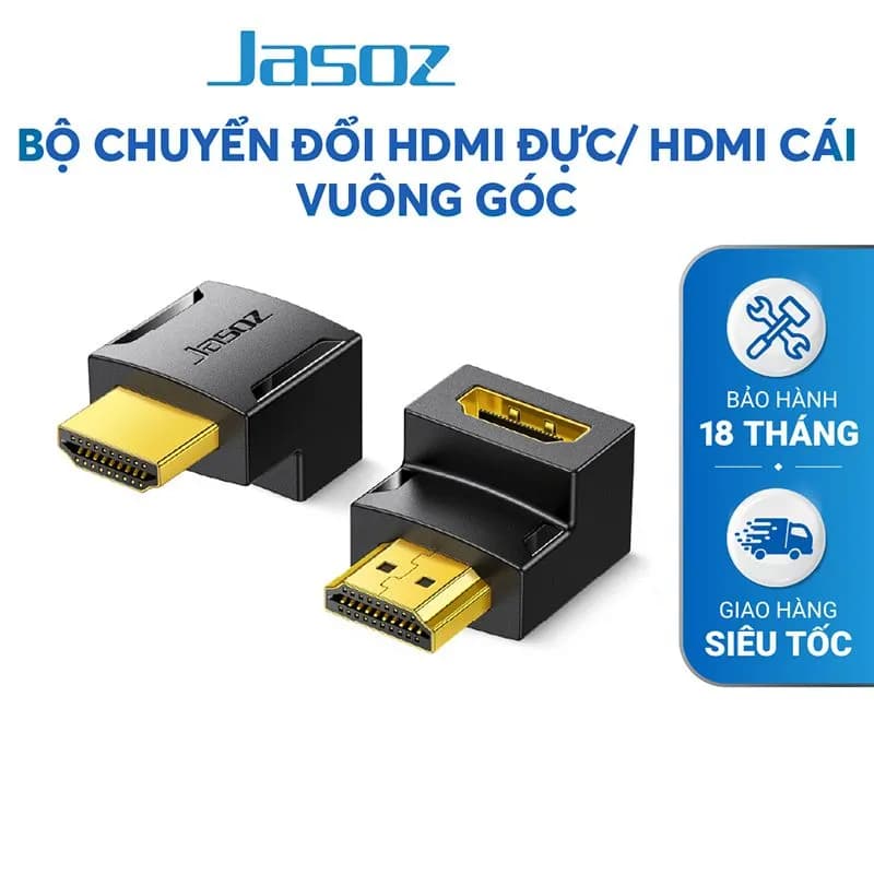 Đầu Nối HDMI Vuông Góc Hướng Xuống Jasoz G134 T-G154 - Hỗ Trợ 4K - hover