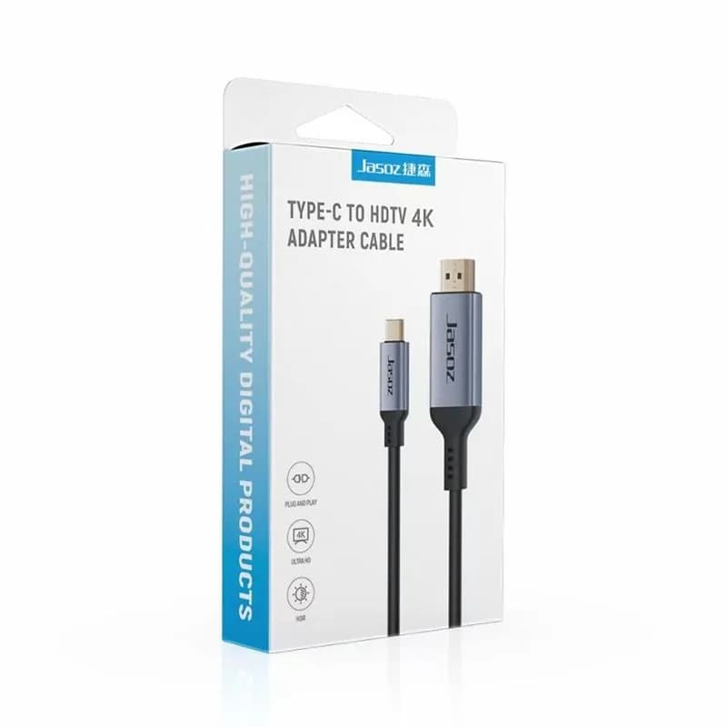 Dây Chuyển Đổi Type-C Sang HDMI 2M Cao Cấp Jasoz T-H102 (Màu Đen Ghi) - hover