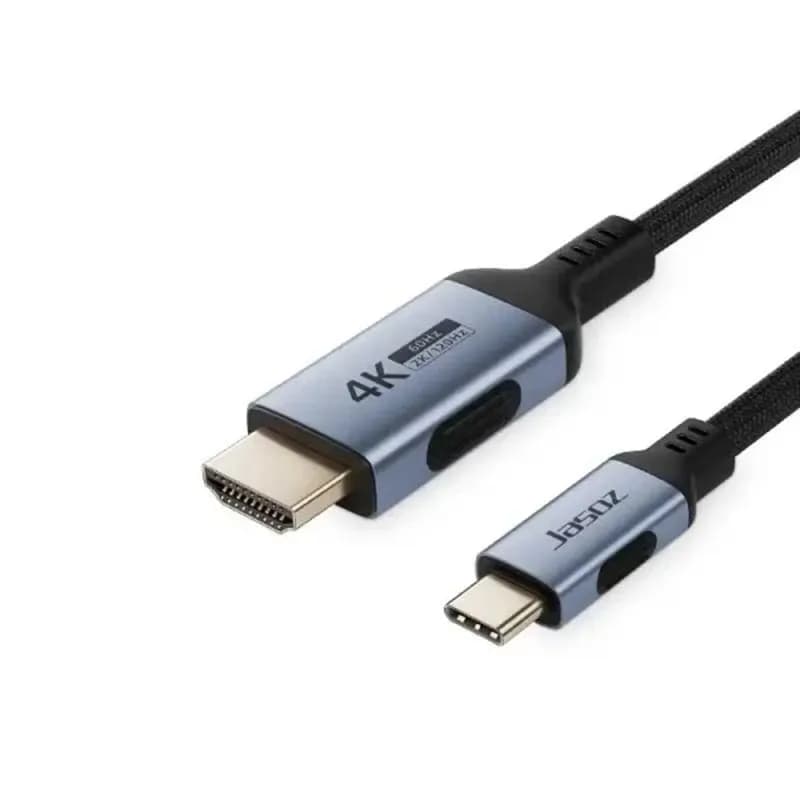 Dây Chuyển Đổi Type-C Sang HDMI 2M Cao Cấp Jasoz T-H102 (Màu Đen Ghi)