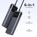 Hub Chuyển Đổi USB Type C 6 In 1 Ugreen 35998 Uno Groovy Robot - Xuất Hình HDMI 4K60Hz, Sạc PD 100W, USB 3.2 2
