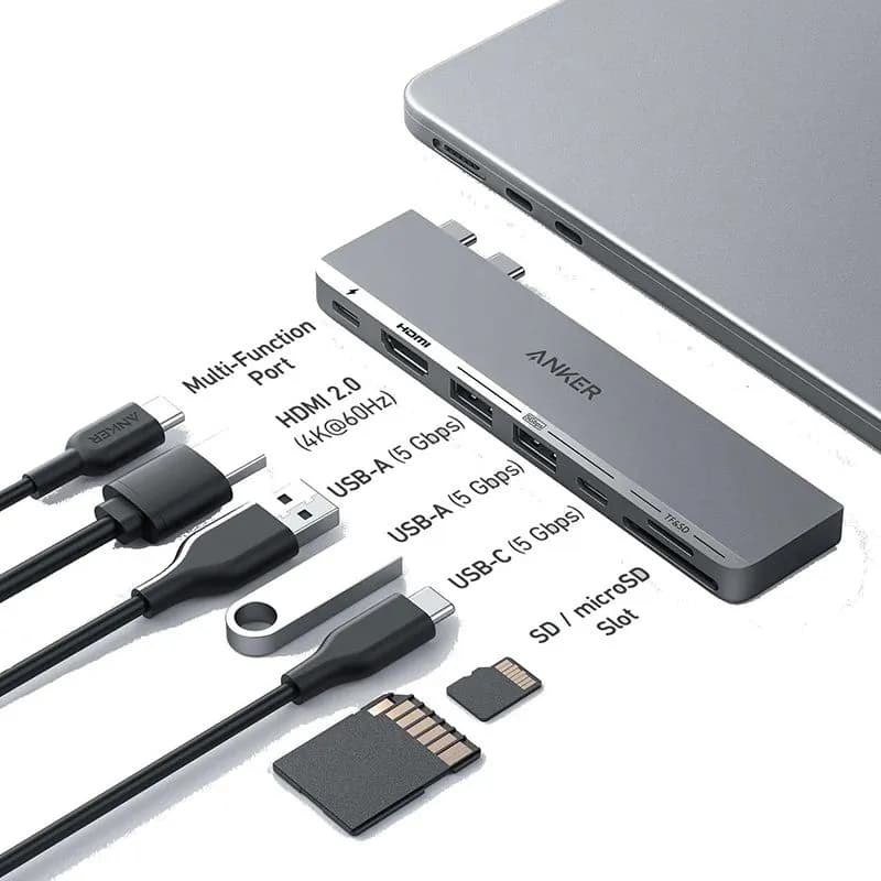 Hub Chuyển Đổi USB-C 7 In 2 Anker PowerExpand Direct A8354HA1 Dành Cho MacBook Pro/Air