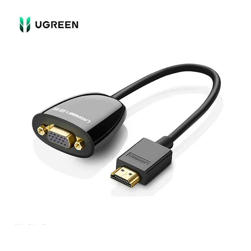 Cáp Chuyển Đổi HDMI Sang VGA Có Chipset Ugreen 40253 (Màu Đen) - Full HD 1080P