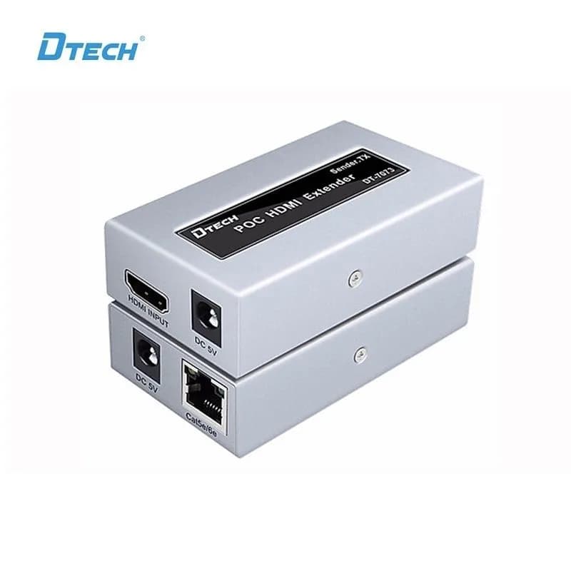 Bộ Kéo Dài HDMI Qua LAN 50m DTech DT-7073 Full HD 1080P