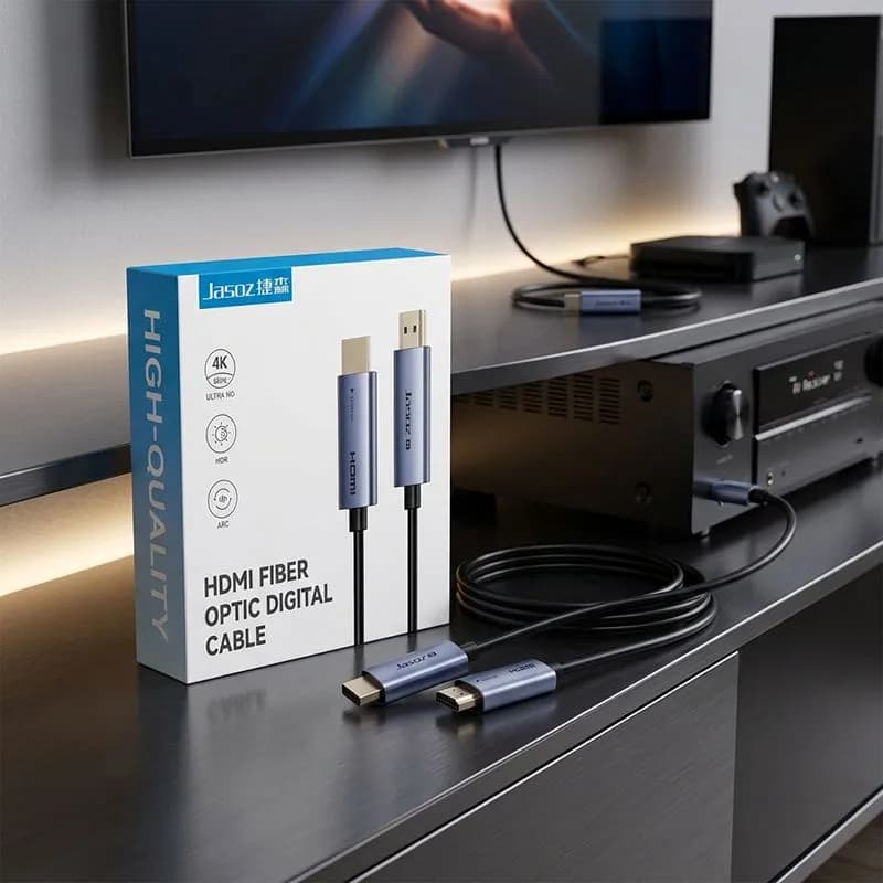 Cáp HDMI 2.0 Sợi Quang 4K@60Hz 15m Jasoz A146 T-A415 - hover