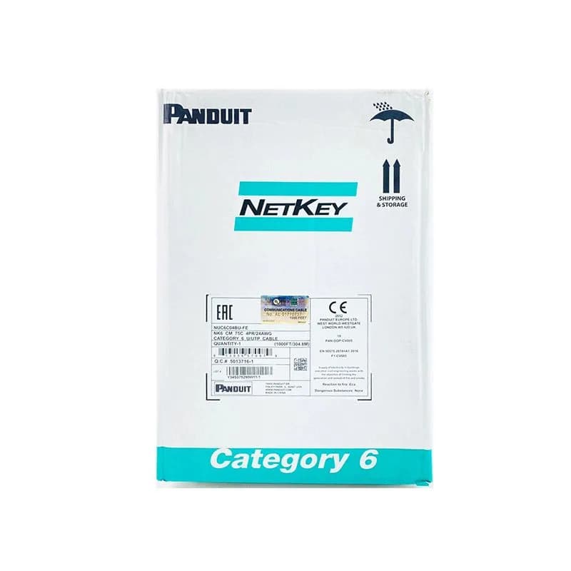 Cáp Mạng CAT6 Panduit NUC6C04BU-FE 24AWG 305m (Màu Xanh Dương)
