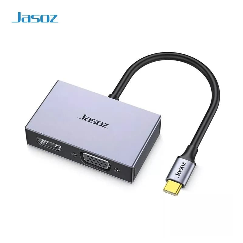 Cáp Chuyển USB Type C Sang HDMI và VGA Jasoz H105 (T-H105)