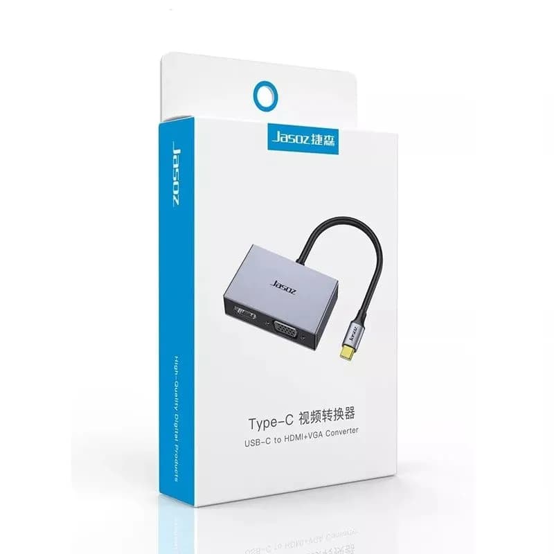 Cáp Chuyển USB Type C Sang HDMI và VGA Jasoz H105 (T-H105)