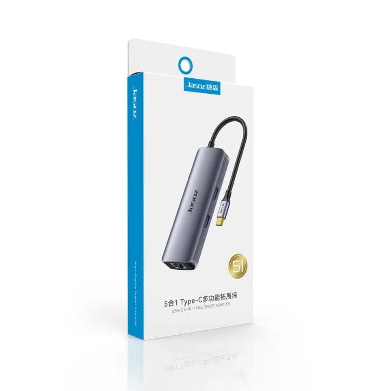 HUB Chuyển Đổi USB-C Sang LAN Gigabit và 3 Cổng USB 3.0 PD 100W Jasoz H110 T-H110