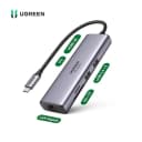 Hub Chuyển USB-C Sang HDMI 4K@60Hz, USB 3.0, LAN Gigabit và SD/TF Ugreen 60515 CM512 1