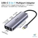 Hub Chuyển Đổi USB-C 8 Trong 1 Jasoz H112 T-H112 Vỏ Nhôm Cao Cấp 3