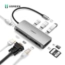 Hub Chuyển Đổi USB C 6 Trong 1 Ugreen 40873 (HDMI, VGA, LAN, USB 3.0, SD, Type C) 1