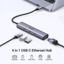 Hub USB Type-C To LAN Gigabit 1000Mbps + 3 Port USB 3.0 Vỏ Nhôm Ugreen 60600 CM475 2