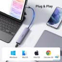 Hub USB Type-C To LAN Gigabit 1000Mbps + 3 Port USB 3.0 Vỏ Nhôm Ugreen 60600 CM475 3