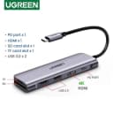 Hub Chuyển Đổi USB-C Sang HDMI 4K, SD/TF, USB 3.0 Ugreen 70411 3