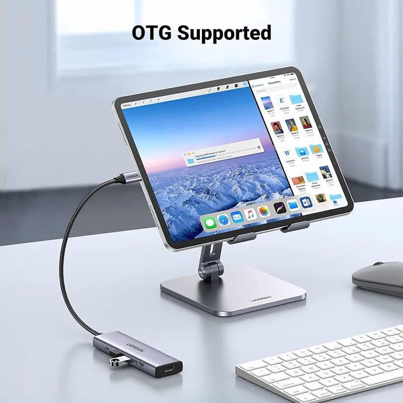 Hub Chuyển Đổi USB-C Sang HDMI 4K, 3 Cổng USB 3.0, PD 100W Ugreen 15596