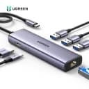 Hub Chuyển Đổi USB-C Sang HDMI 4K, LAN Gigabit, USB 3.0, PD 100W Ugreen 15598 1
