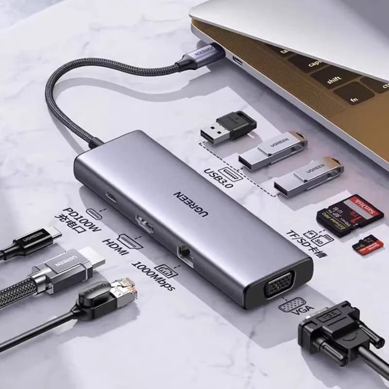 Bộ Chuyển Đổi USB Type-C 9 Trong 1 Ugreen 15600 CM498