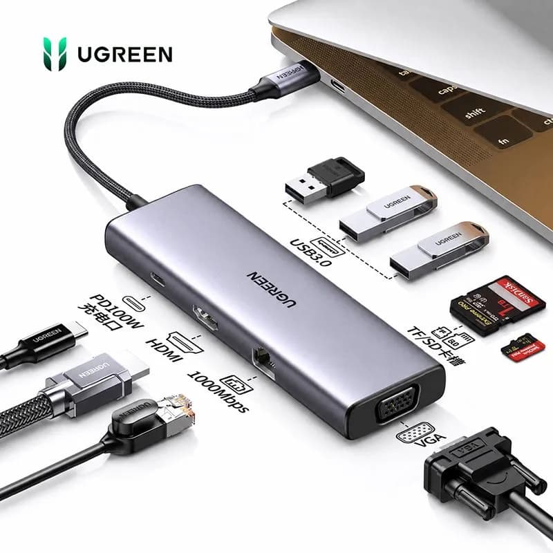 Bộ Chuyển Đổi USB Type-C 9 Trong 1 Ugreen 15600 CM498