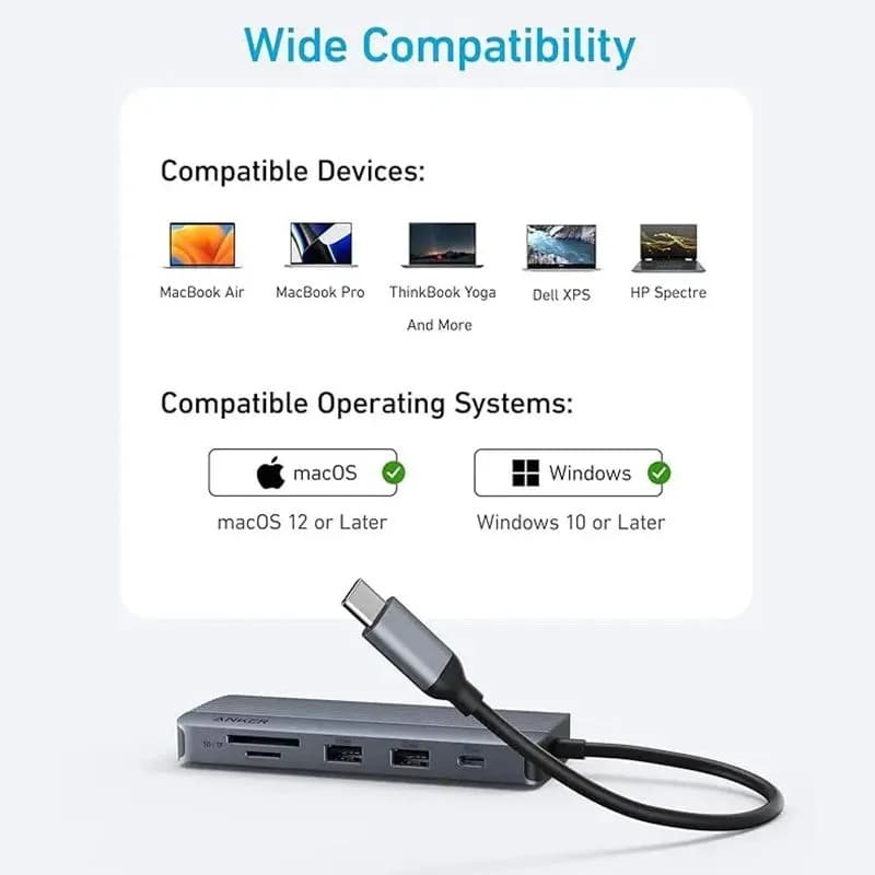 Bộ Chuyển Đổi USB-C 10 Trong 1 Anker A83C2HA1 - Hub USB Type C Mở Rộng Đa Năng Cho Macbook và Laptop