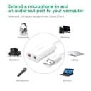 Card Sound USB 2.0 Sang Jack 3.5mm Tai Nghe & Mic Ugreen 30143 US205 (Màu Trắng) 3