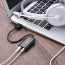 Card Sound USB 2.0 Sang Jack 3.5mm Tai Nghe & Mic Ugreen 30724 US205 (Màu Đen) 5