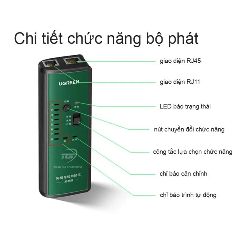 Máy Test Cáp Mạng Và Dò Dây Line Ugreen 10951 NW167 - Hỗ Trợ Test POE <60V 
