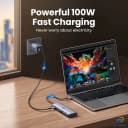 Hub Chuyển Đổi USB-C 10 Trong 1 Ugreen 15601 CM498 | Hỗ Trợ HDMI 4K, VGA, LAN Gigabit, Sạc PD 100W 4