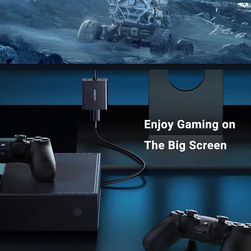 Cáp Chuyển Đổi HDMI Sang VGA Ugreen 20694 | Hỗ Trợ 1080P, Có Cổng Âm Thanh 3.5mm & Nguồn