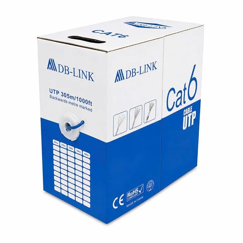 Cáp mạng Cat6 UTP ADB Lõi Hợp Kim Màu Xanh Dương Thùng 305m