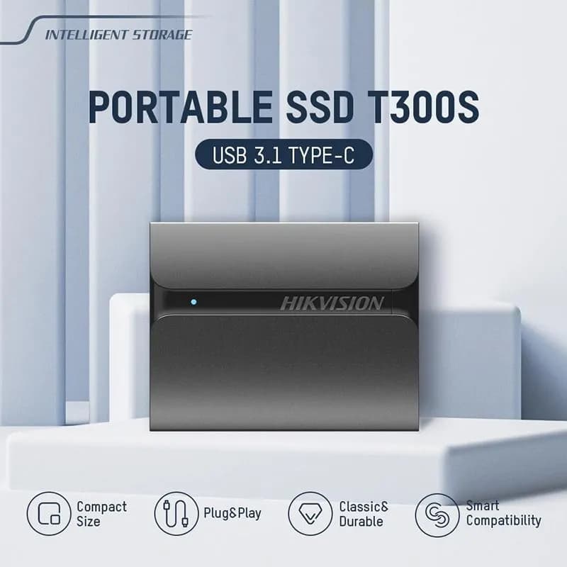 Ổ cứng di động SSD 1TB HIKSEMI T300S USB-A & USB-C
