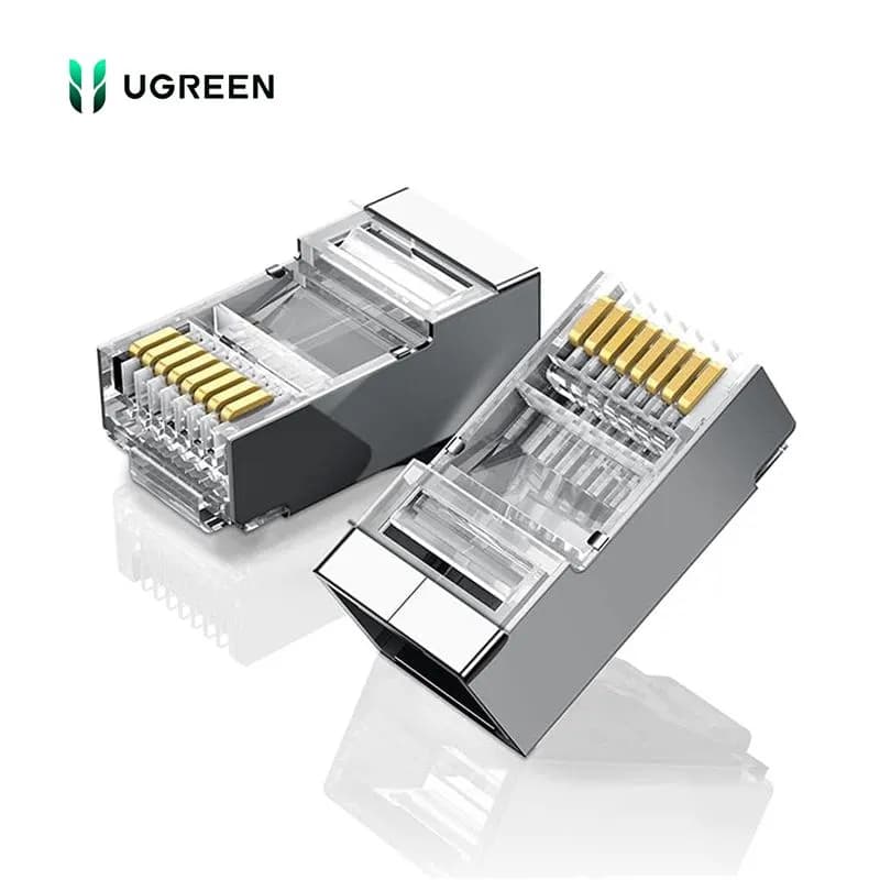 Hộp 100 Đầu Bấm Mạng RJ45 Cat6 Cấp Ugreen 50248 Bọc Nhôm Chống Nhiễu
