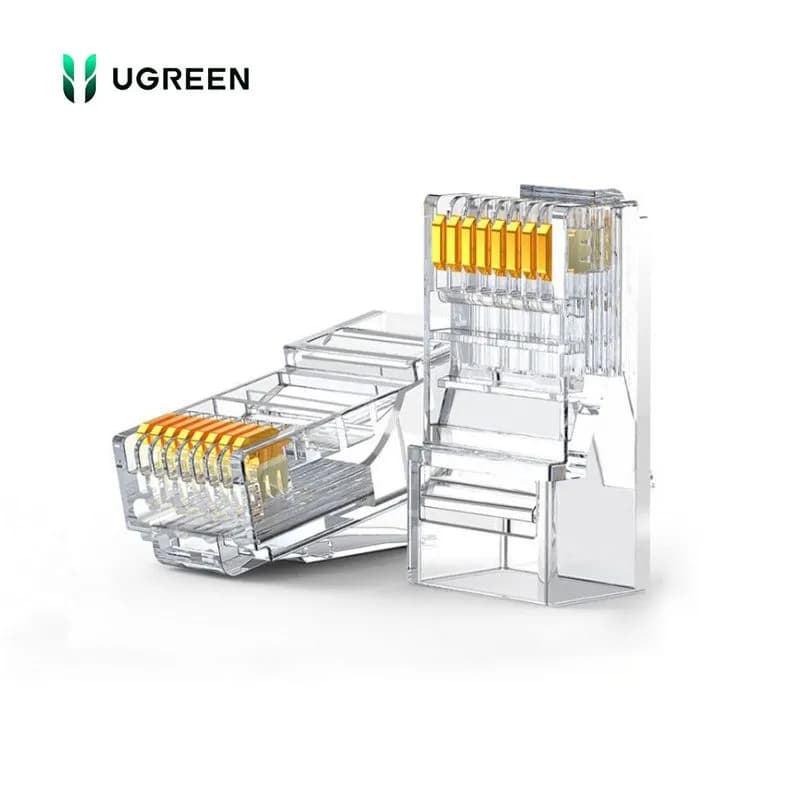 Hạt Mạng RJ45 Cat6 Ugreen 50962 (Túi 50 Cái) Chân Mạ Vàng