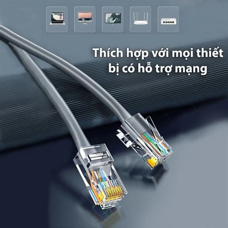 Hạt Mạng RJ45 Cat6 Ugreen 50962 (Túi 50 Cái) Chân Mạ Vàng