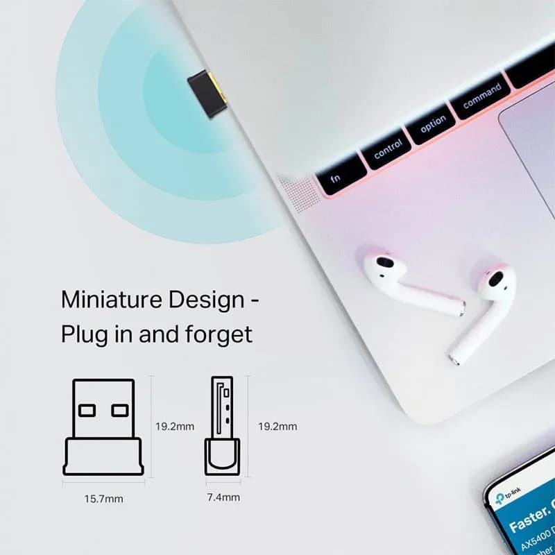 USB Wifi Bluetooth 4.2 TP-Link Archer T2UB Nano AC600 - Bộ Thu Sóng Wifi 2 Băng Tần