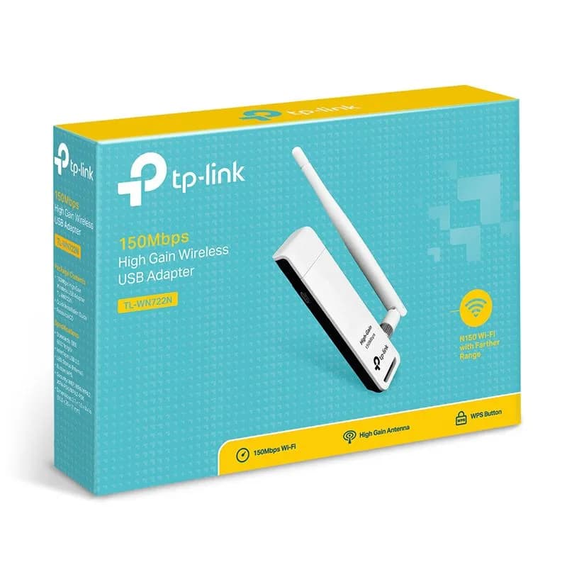 USB Thu Sóng Wifi TP-Link TL-WN722N Có Ăng-Ten Rời Tốc Độ 150Mbps