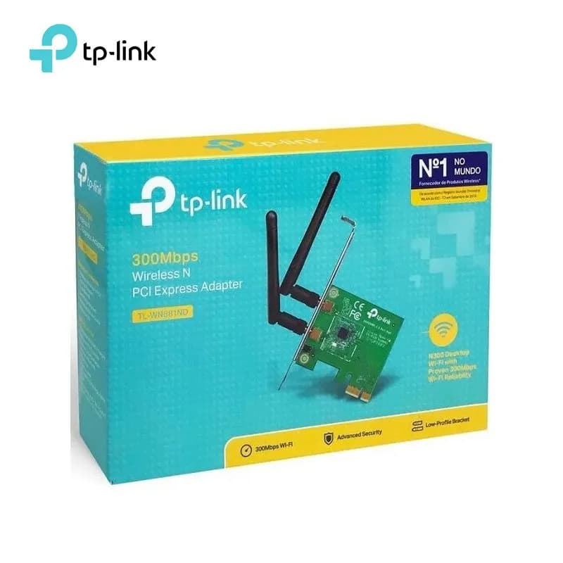 Card Wifi Cho PC TP-Link TL-WN881ND PCIe Chuẩn N 300Mbps 2 Ăng-Ten