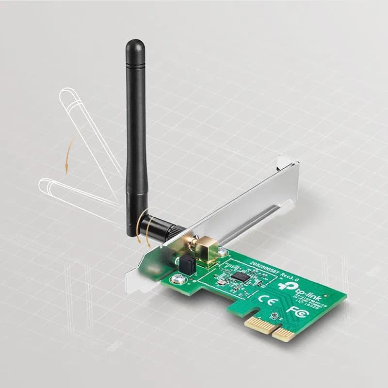 Card Wifi Cho PC TP-Link TL-WN781ND PCIe Chuẩn N 150Mbps 1 Ăng-Ten