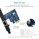 Card Mạng LAN Cho PC Ugreen 30771 PCIe Gigabit 10/100/1000Mbps 4