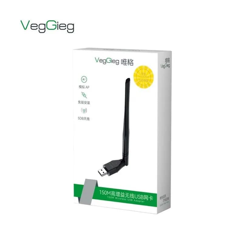 USB Thu Wifi Cho PC VegGieg V-K150 150Mbps 2.4G Tự Nhận Driver Tốc Độ Cao