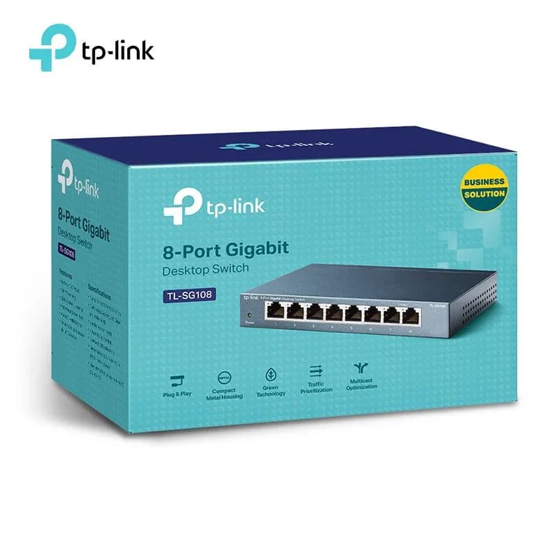 Bộ Chia Mạng 8 Cổng Gigabit TP-Link TL-SG108 Tốc Độ 1000Mbps