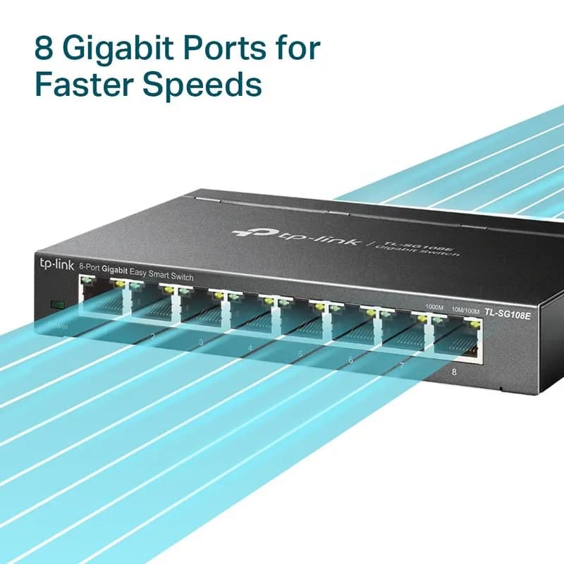 Bộ Chia Mạng 8 Cổng Gigabit TP-Link TL-SG108E 1000Mbps Vỏ Thép