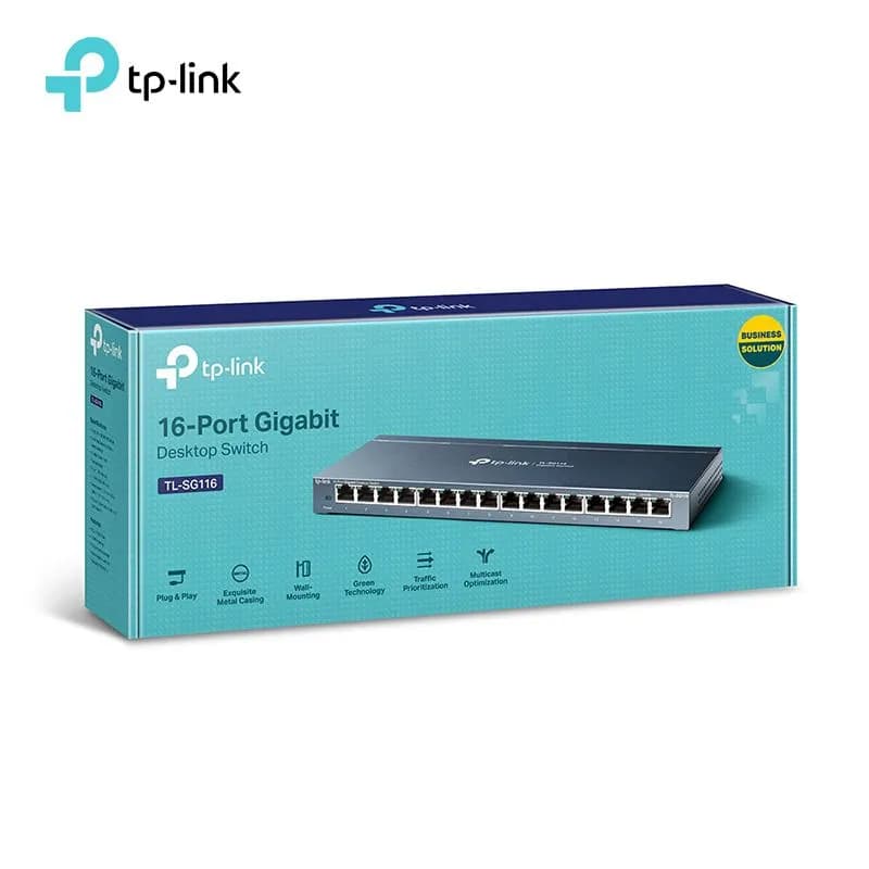 Bộ Chia Mạng 16 Cổng Gigabit TP-Link TL-SG116 1000Mbps Vỏ Thép - hover