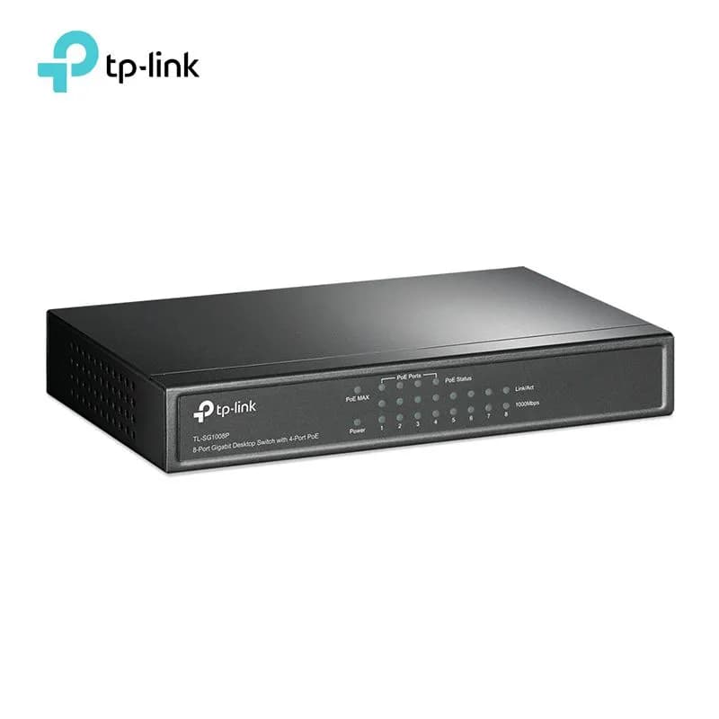 Bộ Chia Mạng 8 Cổng TP-Link TL-SG1008P Gigabit (Tích Hợp 4 Cổng PoE 55W) Vỏ Thép